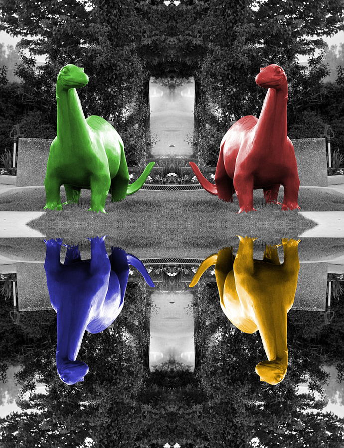 Dinosaurs Selective Coloring Photography by Colleen Photograph by Colleen Cornelius