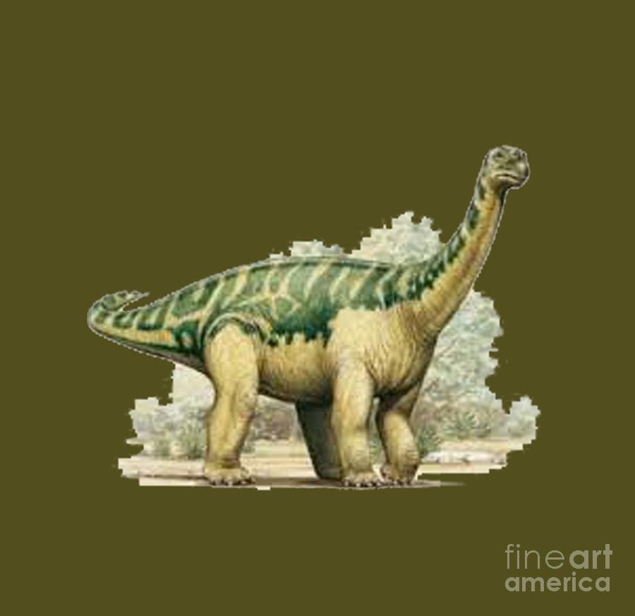 Dinosaur T-shirt Painting by Herb Strobino