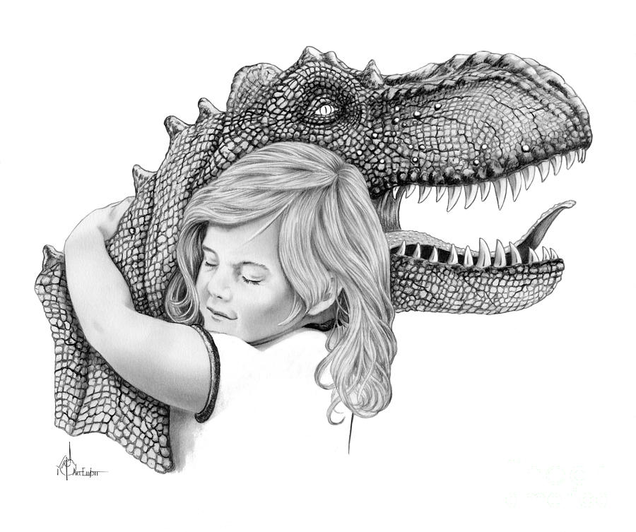 Tyrannosaurus rex drawing. Dinosaur hand made illustration. Ancient dragon.  T-rex Stock Photo - Alamy