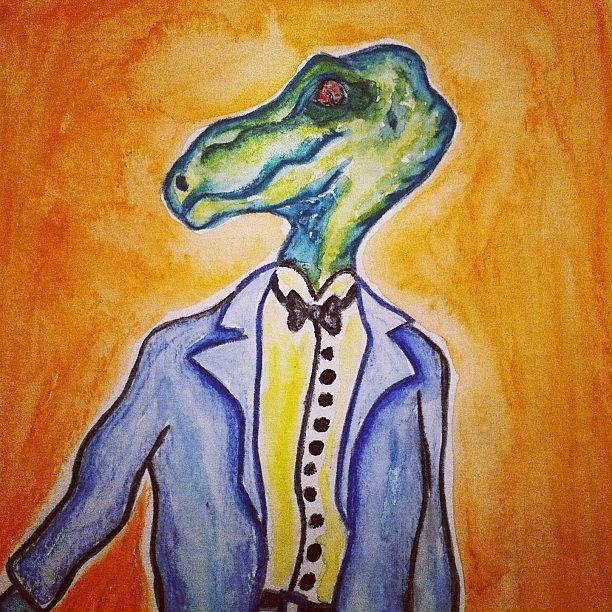 Dinosaur In A Suit Is One Of The Prizes Photograph by Karen Bosquez