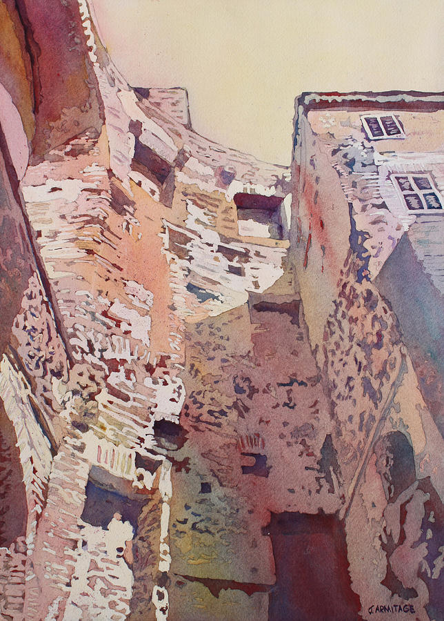 Architecture Painting - Diocletian Courtyard by Jenny Armitage