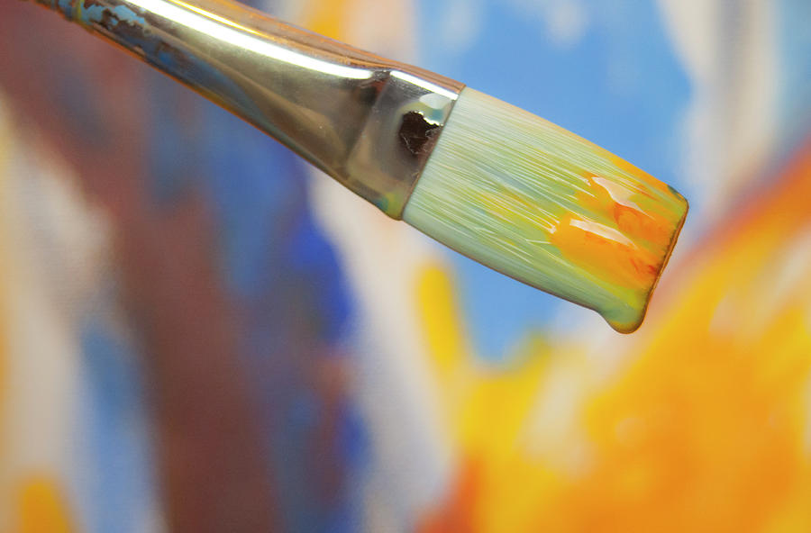 Dipped Paintbrush Photograph by Erin Thomas | Fine Art America