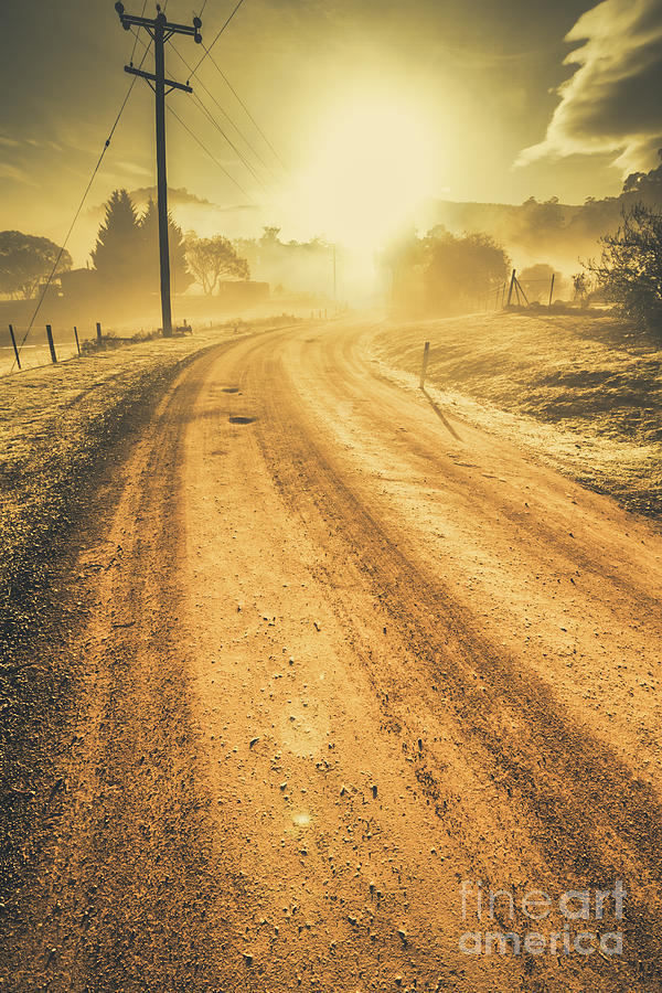 Dirt road sunrise Photograph by Jorgo Photography