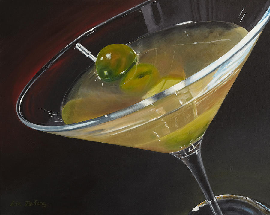 Dirty Martini 1 Painting by Liz Zahara