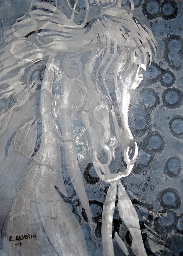 Dirty Water Equine Painting by Edwin Alverio