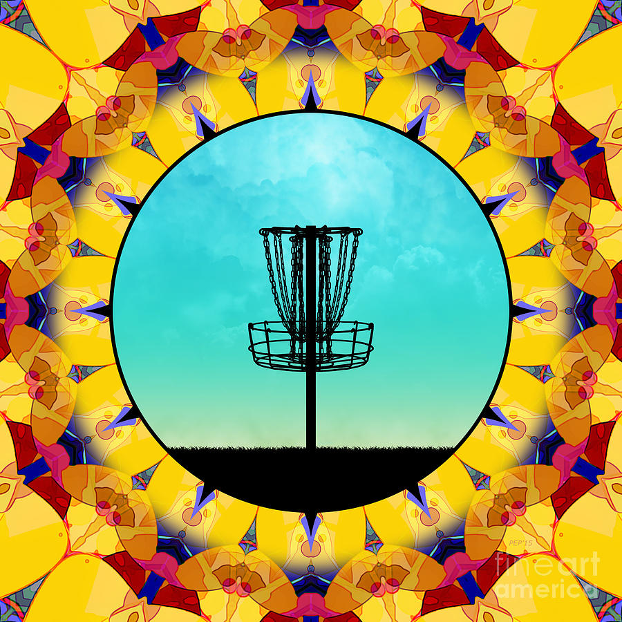 Disc Golf Abstract Basket 4 Digital Art by Phil Perkins Fine Art America