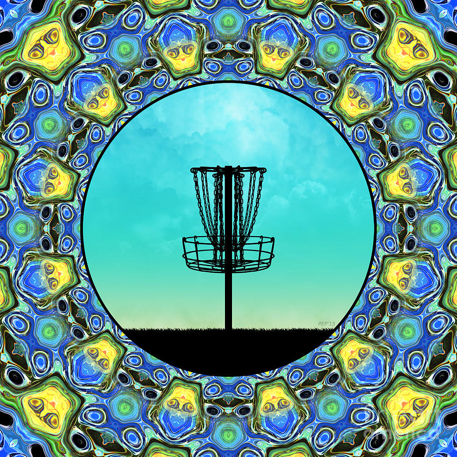 Disc Golf Abstract Basket 5 Digital Art by Phil Perkins