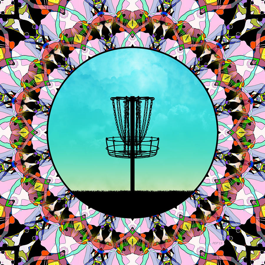 Disc Golf Basket Digital Art by Phil Perkins