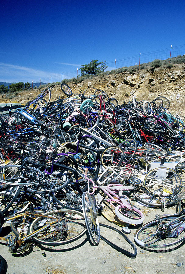 Discarded Bicycles Photograph by Inga Spence