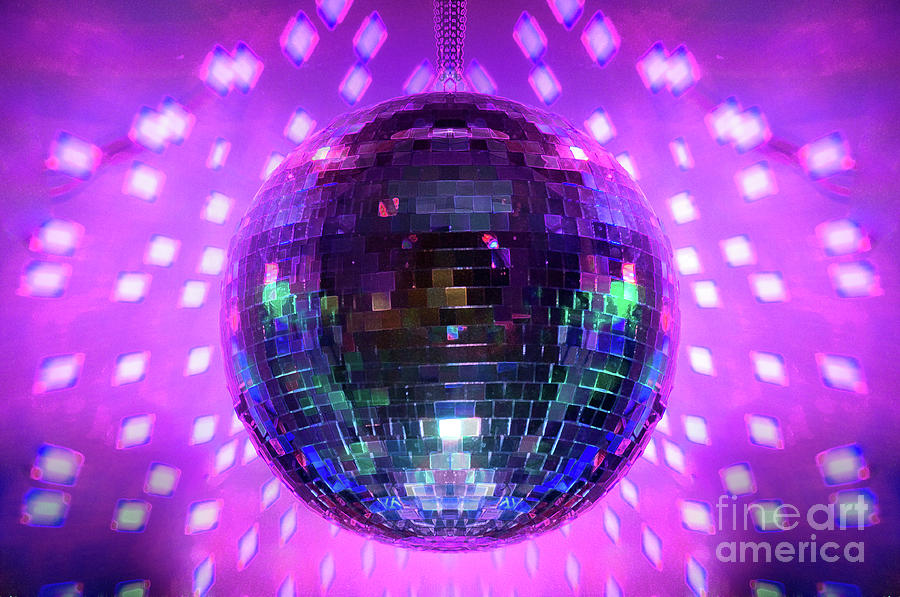Disco Ball Magenta Photograph by Andee Design