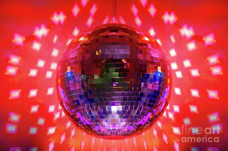Disco Ball Red Photograph by Andee Design