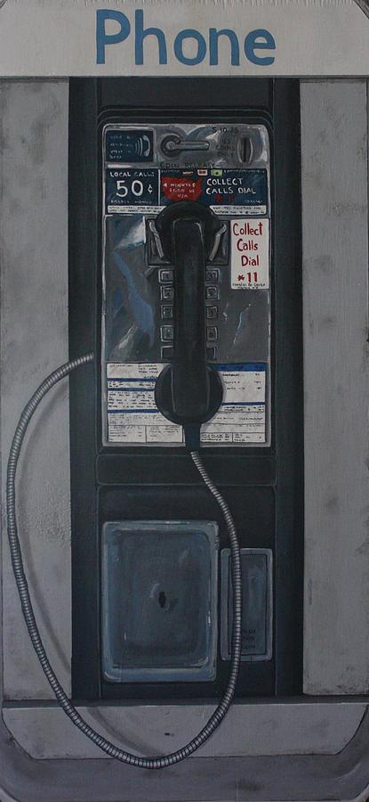 Payphone Painting - Disconnected by Jennifer Lynch