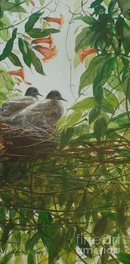 Doves Painting - Discovered by Carla Dabney Doves Painting - Discovered by Carla Dabney