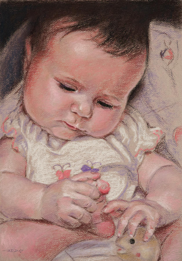 Discovering Toes Pastel by Christopher Reid