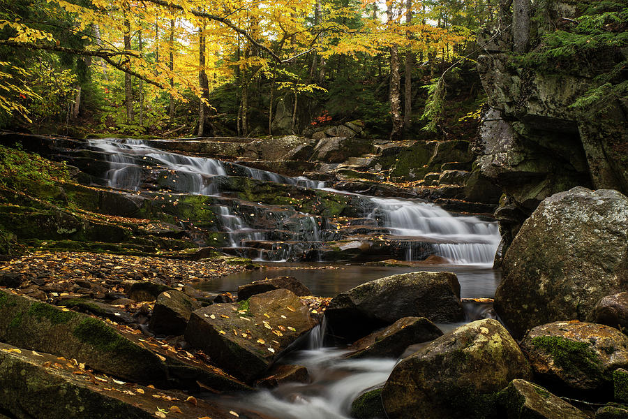 Discovery Falls Autumn Photograph by White Mountain Images