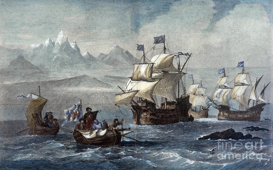 Discovery Of Straits Of Magellan, 1520 Photograph by Science Source