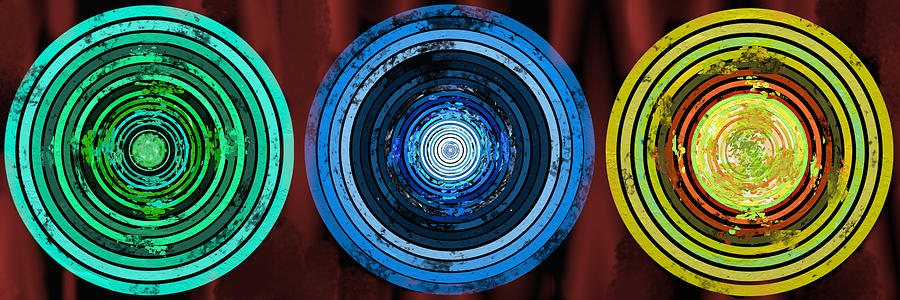 Circularity on Red Drape Digital Art by SC Heffner