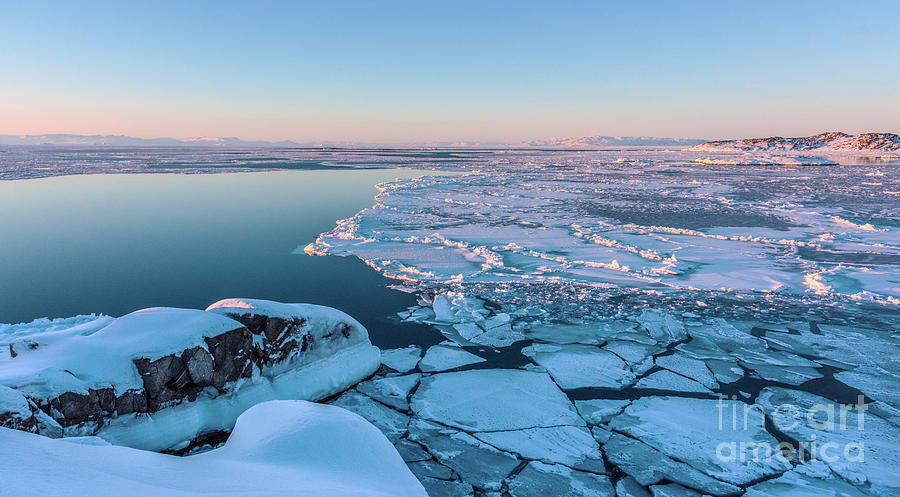 Greenland Photograph - Disko Bay Sunset by Janet Burdon Greenland Photograph - Disko Bay Sunset by Janet Burdon