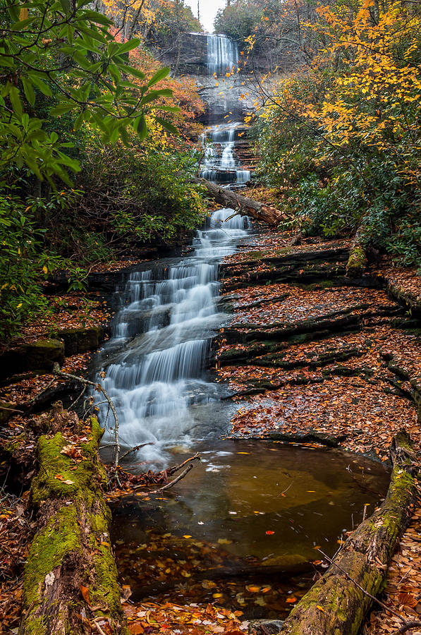 Dismal Falls in Autumn Photograph by Chris Berrier