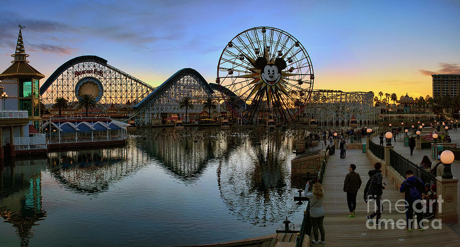 Disney California Adventure Panorama Photograph by Eddie Yerkish
