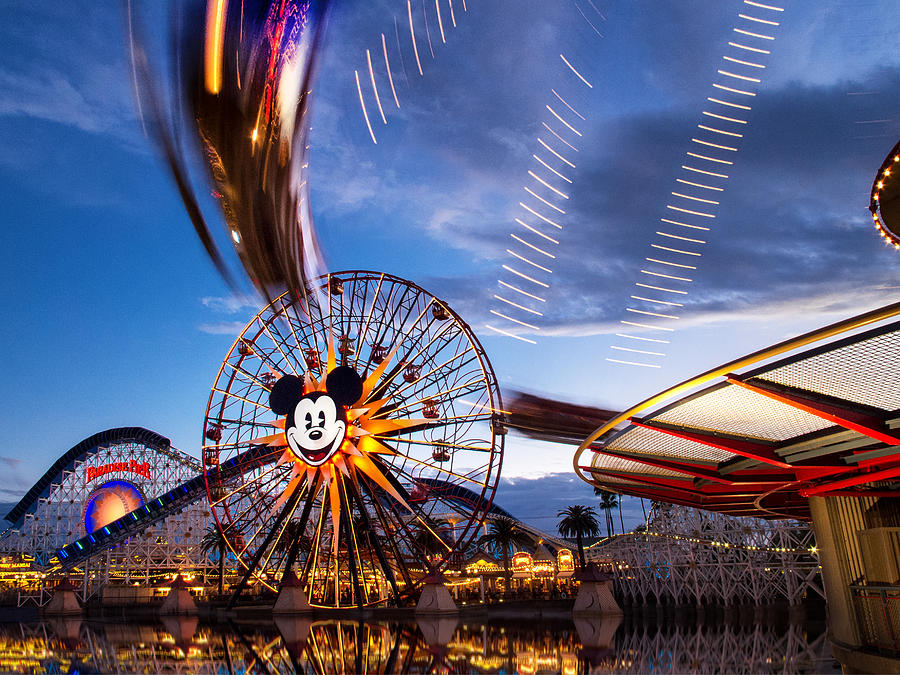 Disneyland Photograph - Disney California Adventure - Paradise Pier - January 25, 2015 by Todd Young