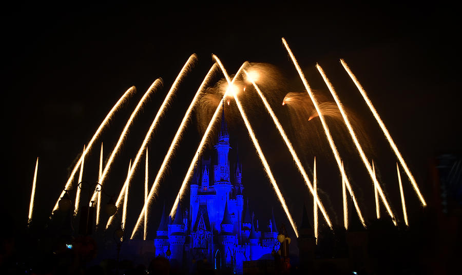 Disney Castle Fireworks Photograph by Dick Hudson