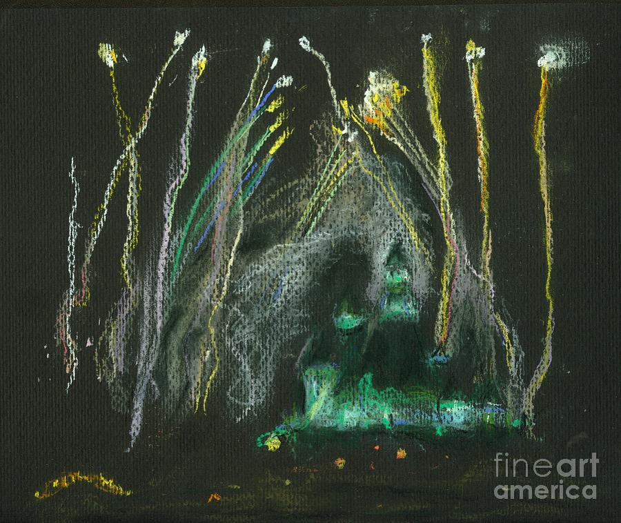 Disney Fireworks Pastel by Christine Jepsen