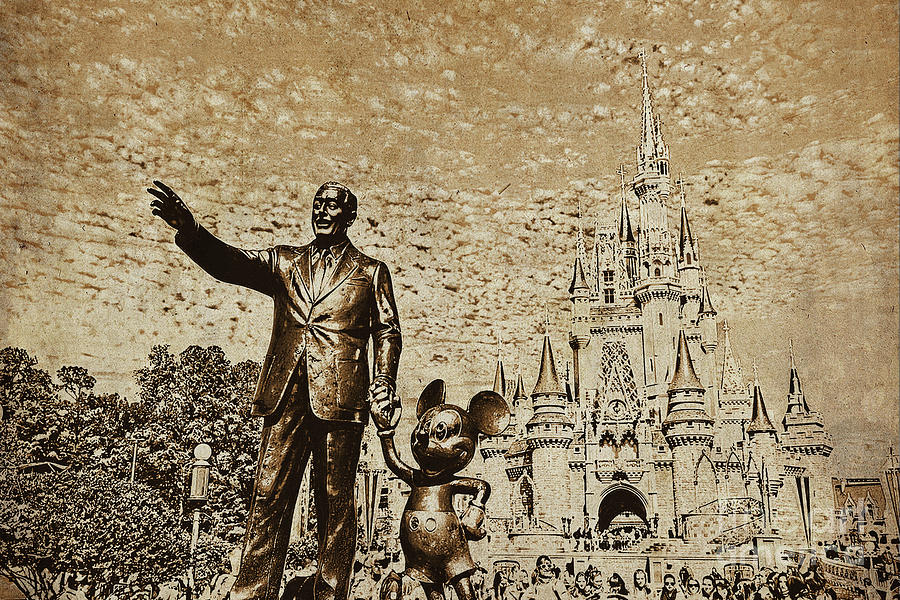 Vintage Painting - Disney World 0012 by Gull G