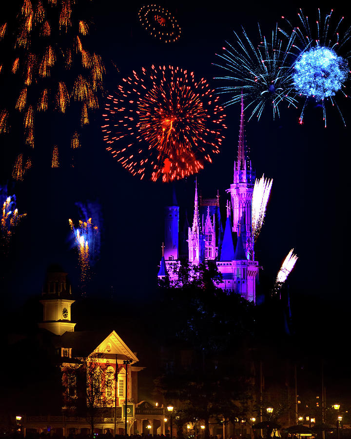Disney World Fireworks Photograph by Mark Andrew Thomas