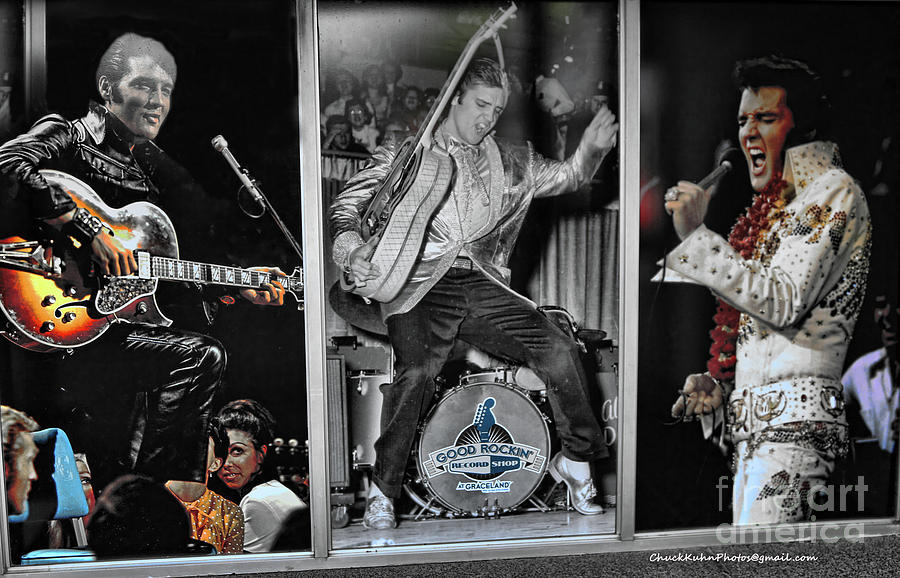 Display at Elvis Store  Photograph by Chuck Kuhn