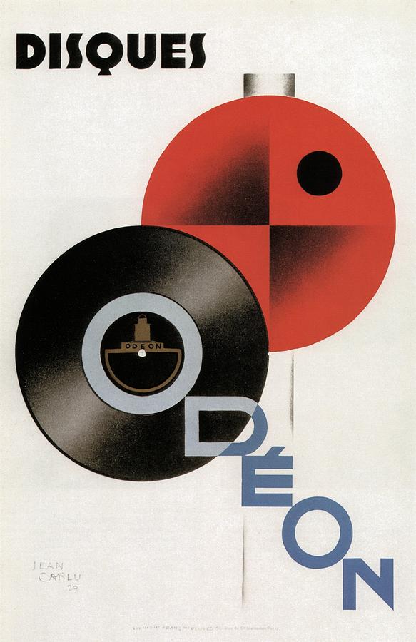 Disques Odeon - Vintage Advertising Poster Mixed Media by Studio Grafiikka