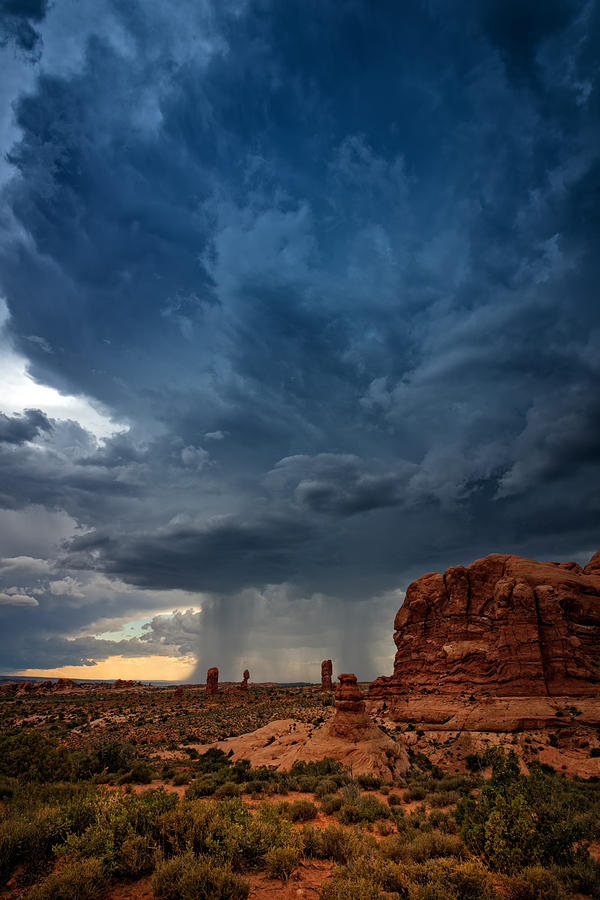 Arches National Park Photograph - Distant Desert Storm by Rick Berk