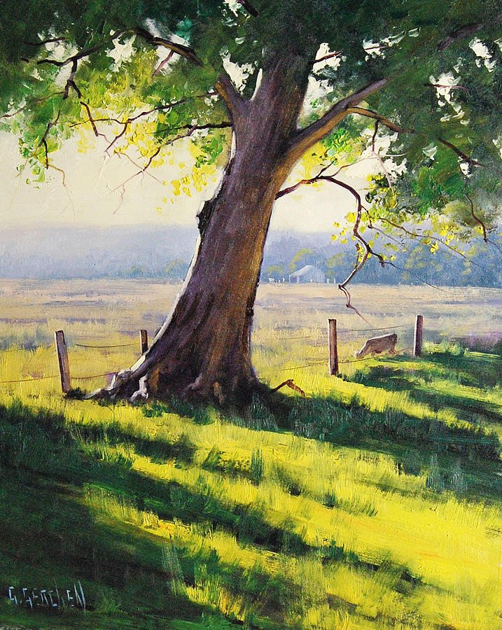 Distant Farm Painting by Graham Gercken