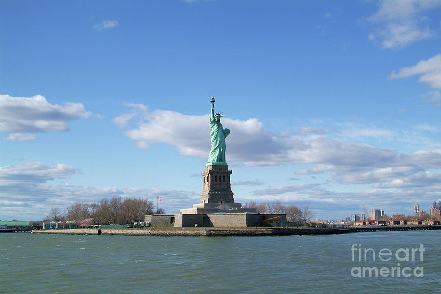 Statue Of Liberty Photograph - Distant Liberty New York by Christal Randolph