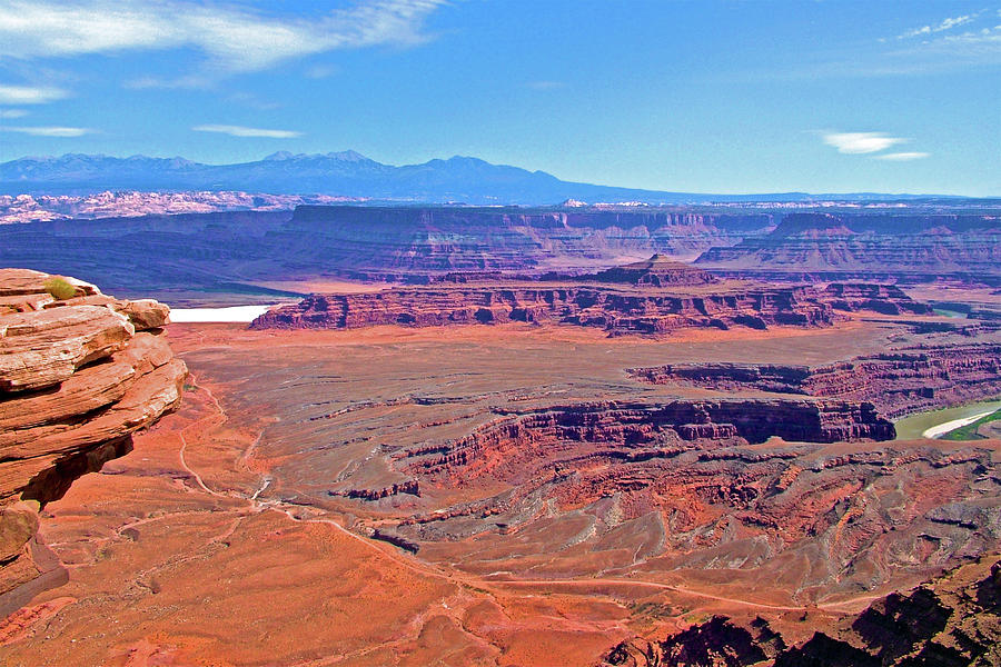 Distant Mountain Peaks from Dead Horse Point State Park, Utah  Photograph by Ruth Hager