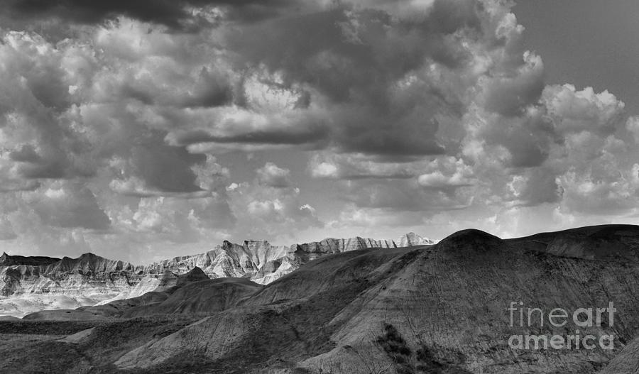 Distant Mountains The Badlands Photograph by Nadalyn Larsen