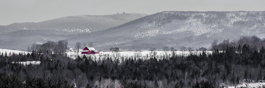 Distant Red Barn Photograph by Tim Kirchoff