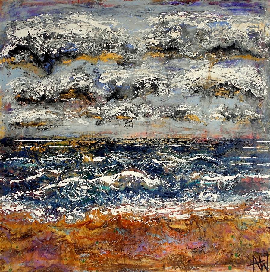 Distant Shores LARGE WORK Painting by Angie Wright