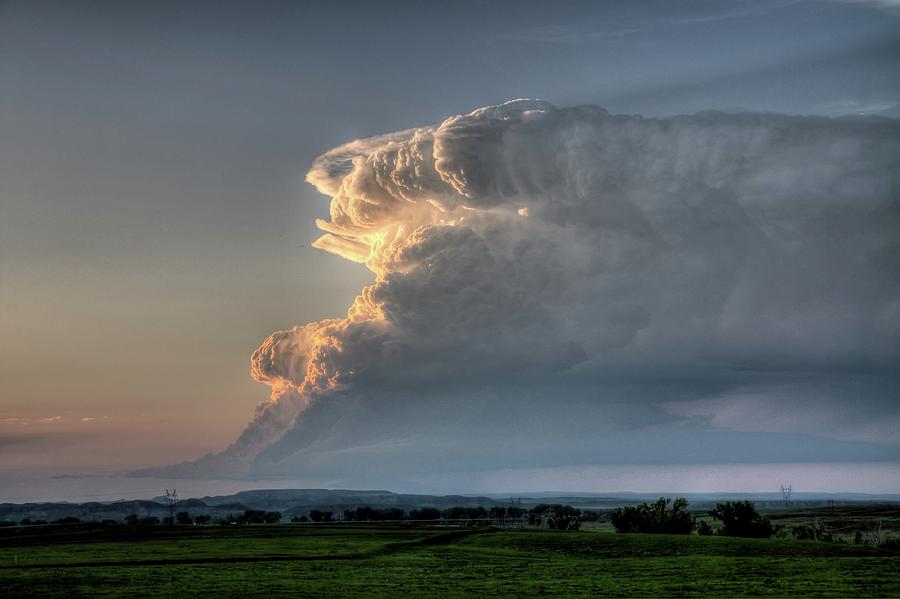 Distant Thunderstorm Photograph By Dave Rennie Pixels