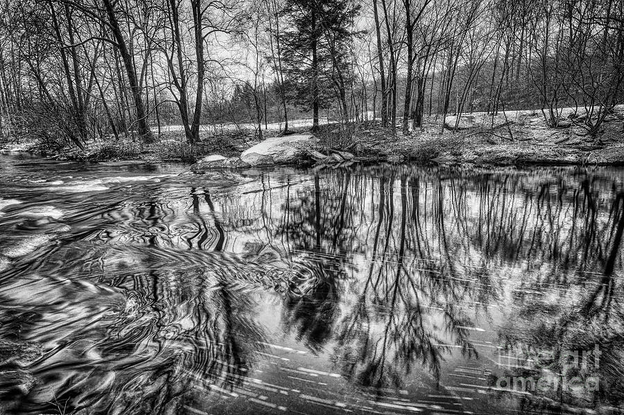 Black And White Photograph - Distorted Reflections, 2017.02.02 by Aaron Campbell
