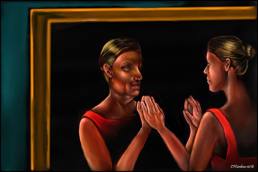 Distorted Self-Image Painting by Carmen Cordova
