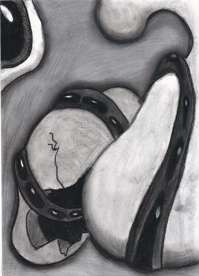 Charcoal Drawing - Distorted Series 2 by Dan Fluet Charcoal Drawing - Distorted Series 2 by Dan Fluet