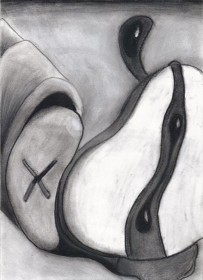Charcoal Drawing - Distorted Series 4 by Dan Fluet Charcoal Drawing - Distorted Series 4 by Dan Fluet