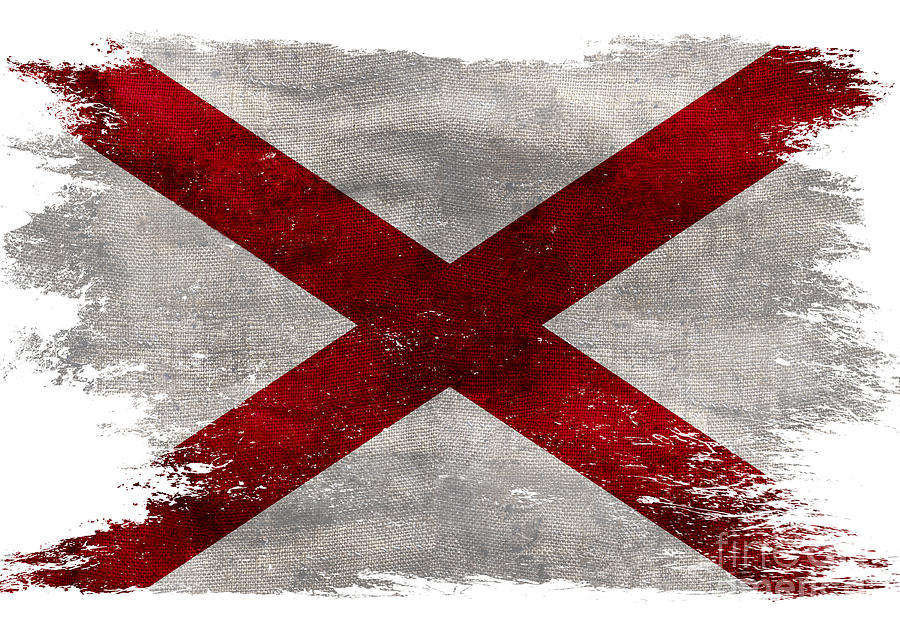 Distressed Alabama Flag Photograph by Jon Neidert