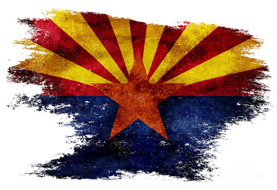 Distressed Arizona Flag Photograph by Jon Neidert