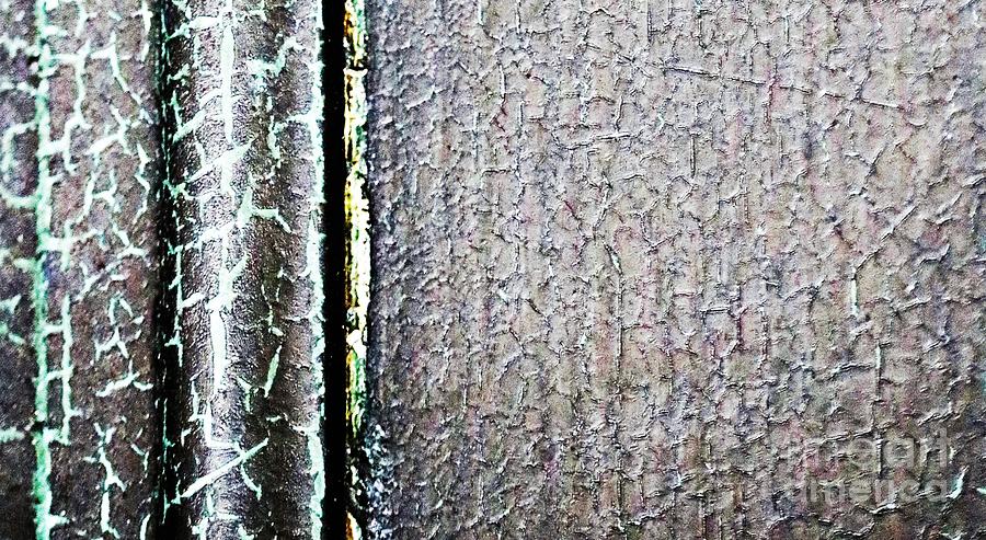 Distressed Black Paint Abstract Photograph by Diann Fisher