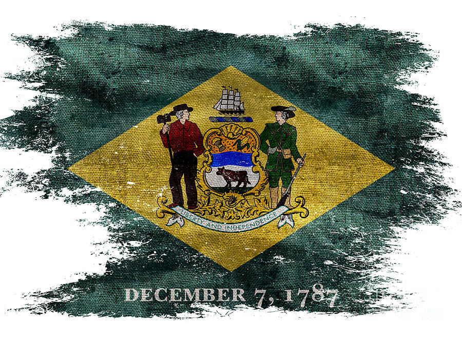 Distressed Delaware Flag Photograph by Jon Neidert