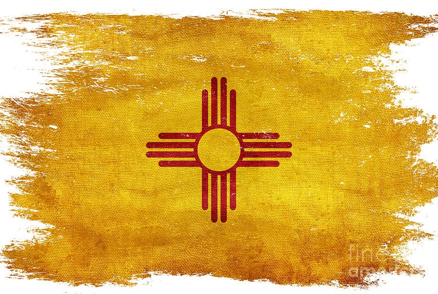 Distressed New Mexico Flag Photograph by Jon Neidert