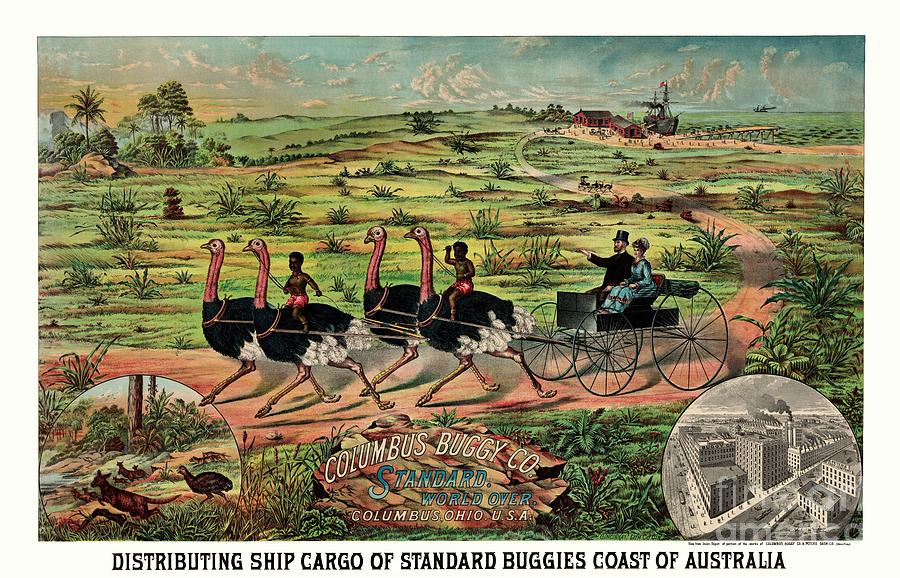 Distributing ship cargo of buggies Australia  Digital Art by Heidi De Leeuw