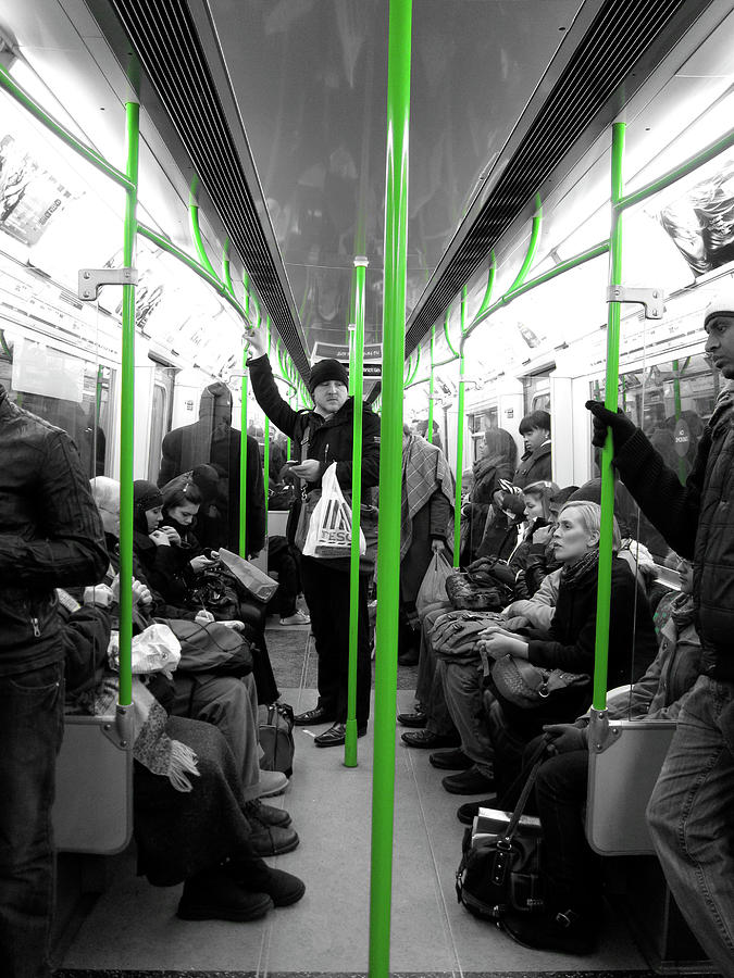 Subway Photograph - District Line - Green by Jaime Scatena Subway Photograph - District Line - Green by Jaime Scatena